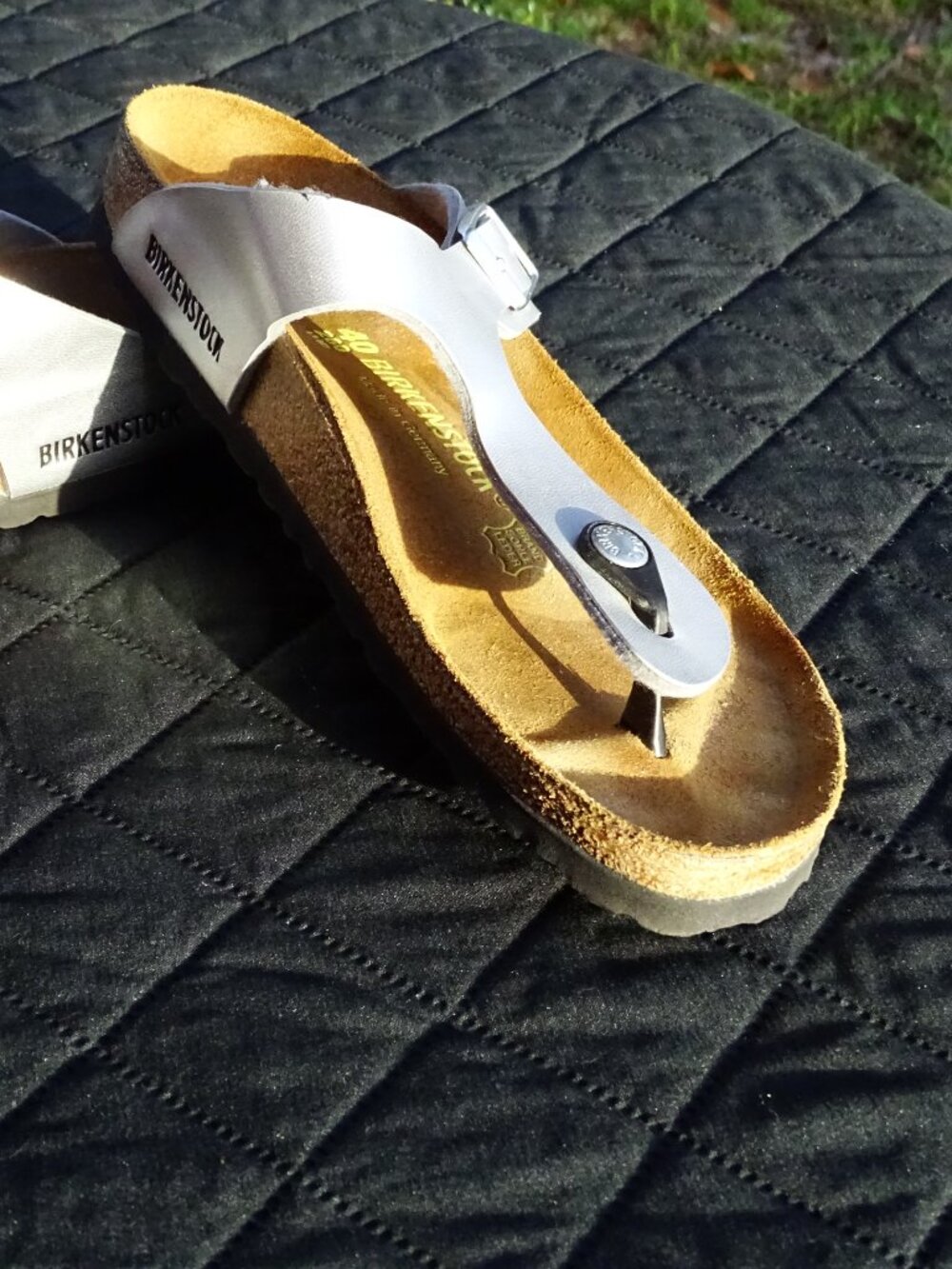 Silver Sandal Birkenstocks 40 - Picture 3 of 8
